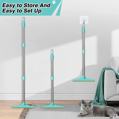 Adjustable Cat Hair Remover and Pet Cleaning Brush - Effective Tool for Carpet Hair Removal