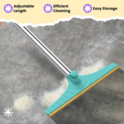 Adjustable Cat Hair Remover and Pet Cleaning Brush - Effective Tool for Carpet Hair Removal